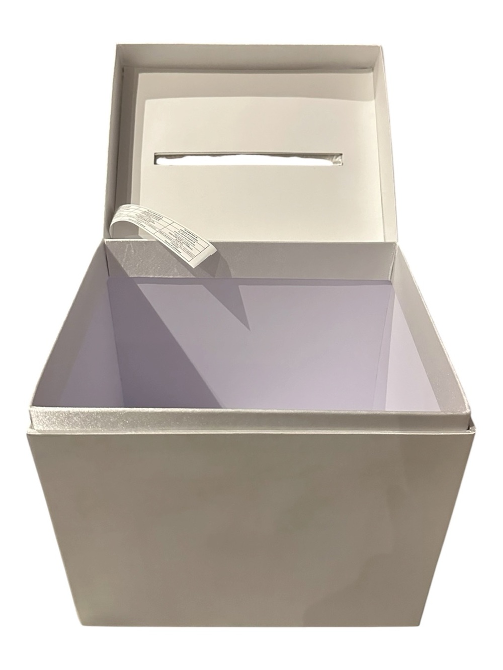 Satin Wedding Card Box with Ribbon - Picture 2 of 4
